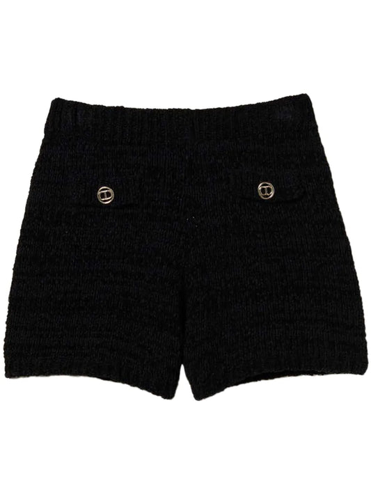 Oval T Button-Detail Shorts