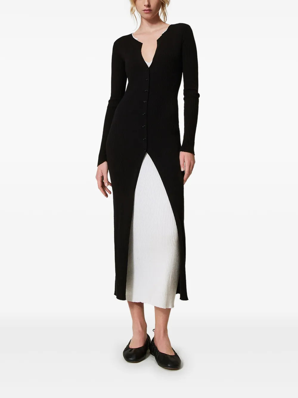 Trompe-L'Oeil Knitted Dress