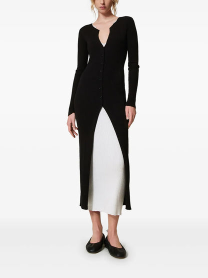 Trompe-L'Oeil Knitted Dress