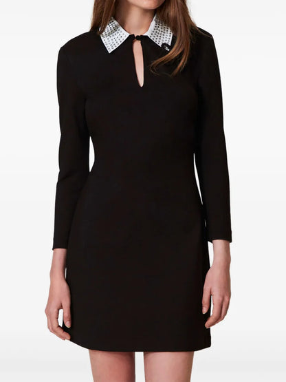 Rhinestone-Embellished Mini Dress