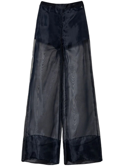 Wide-Leg Organza Trousers