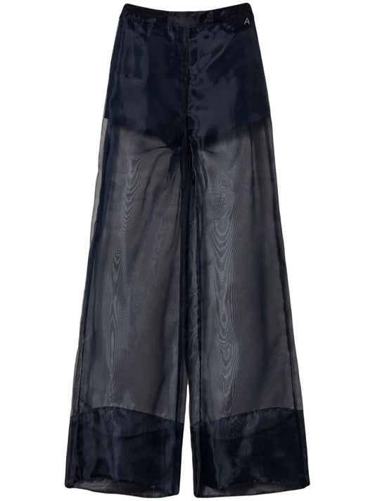 Wide-Leg Organza Trousers