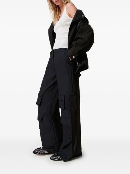 Crêpe De Chine Cargo Trousers