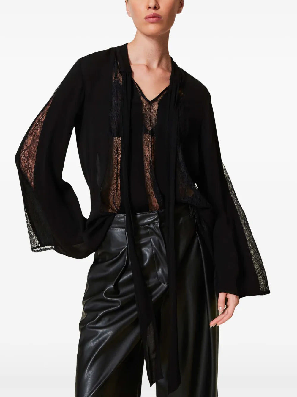 Lace Crepe Tunic