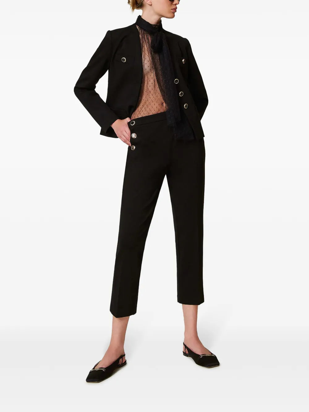 Jewel Buttons Trousers