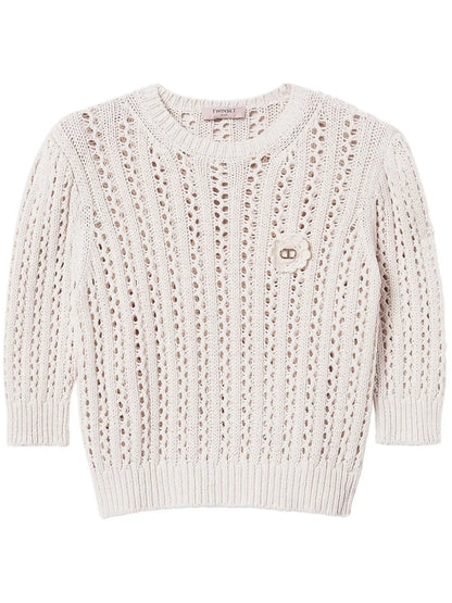 Crochet-Knit Jumper