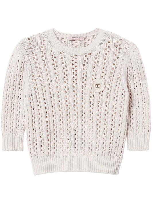 Crochet-Knit Jumper