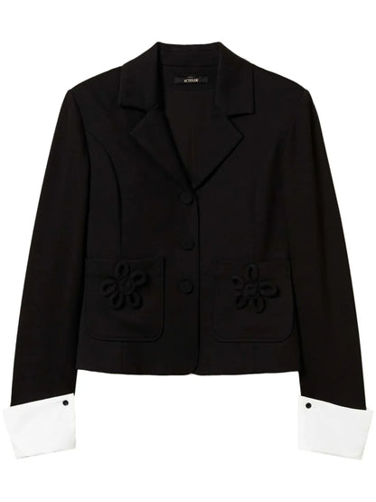 Floral-Appliqué Blazer