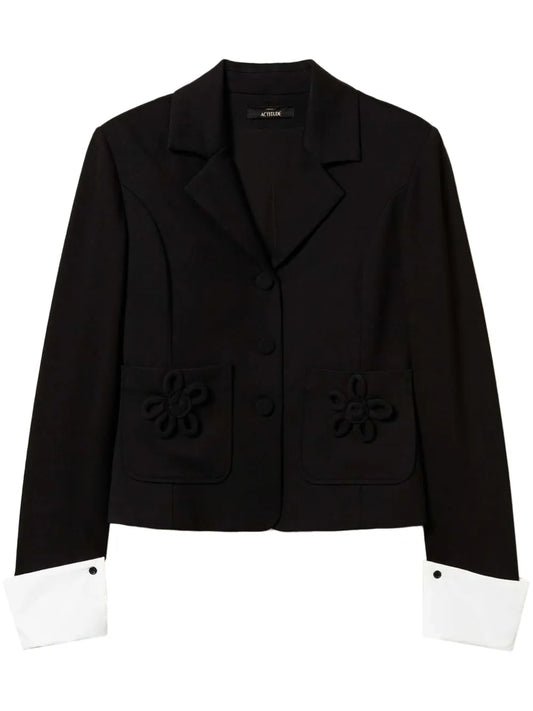 Floral-Appliqué Blazer