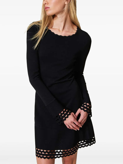 Scallop-Trim Dress