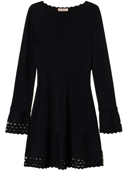 Scallop-Trim Dress