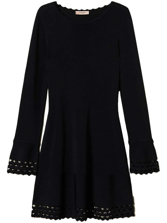 Scallop-Trim Dress