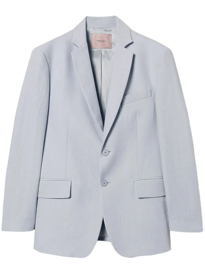 Twill Single-Breasted Blazer