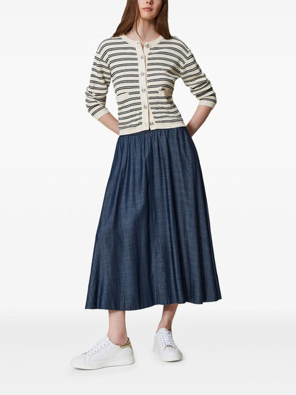 Pleated Midi Skirt