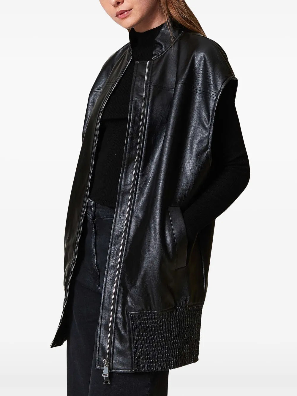 Faux-Leather Gillet