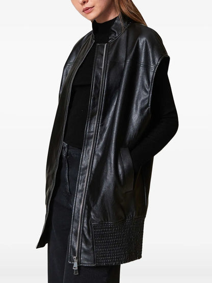 Faux-Leather Gillet