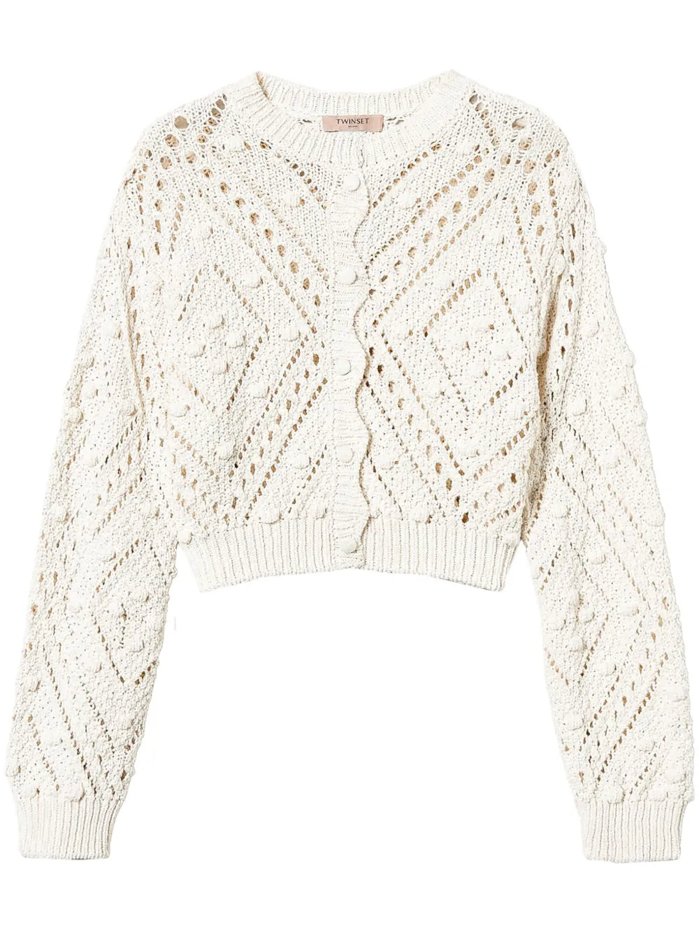 Crochet-Knit Cardigan