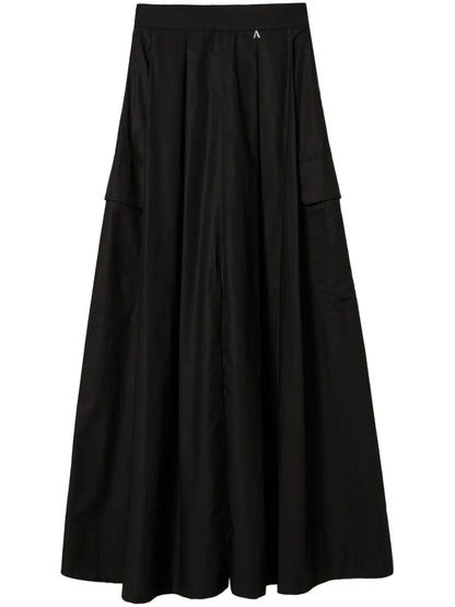 Pleated Poplin Skirt