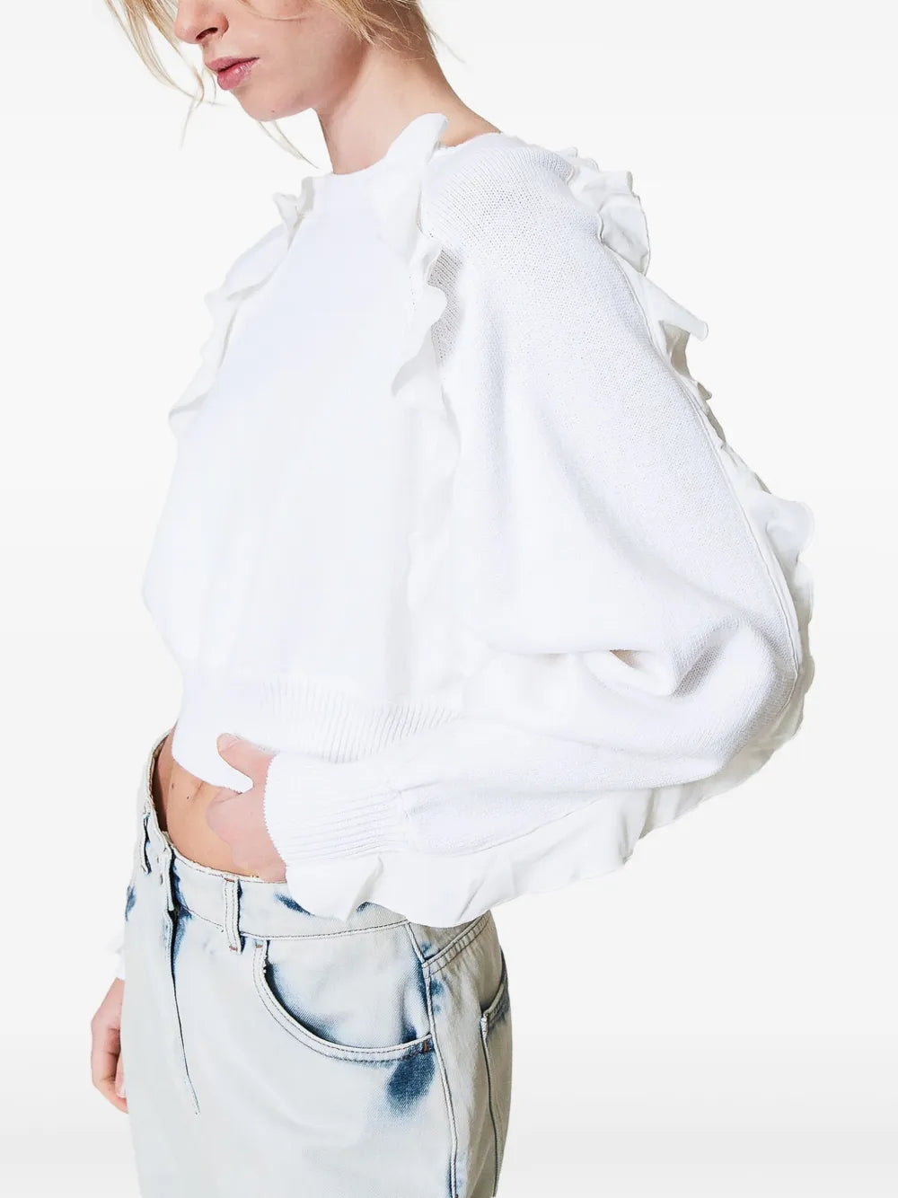 Ruffle-Detailed Sweater