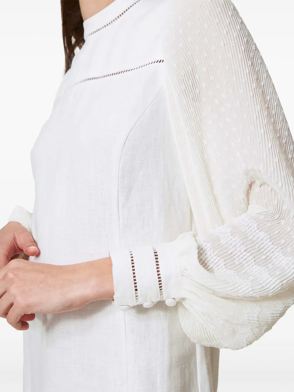 Perforated-Detail Mini Dress