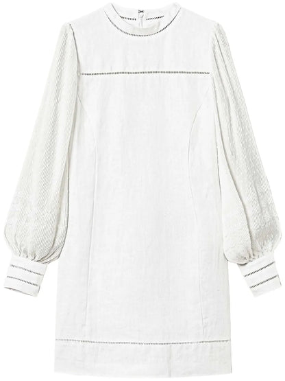 Perforated-Detail Mini Dress
