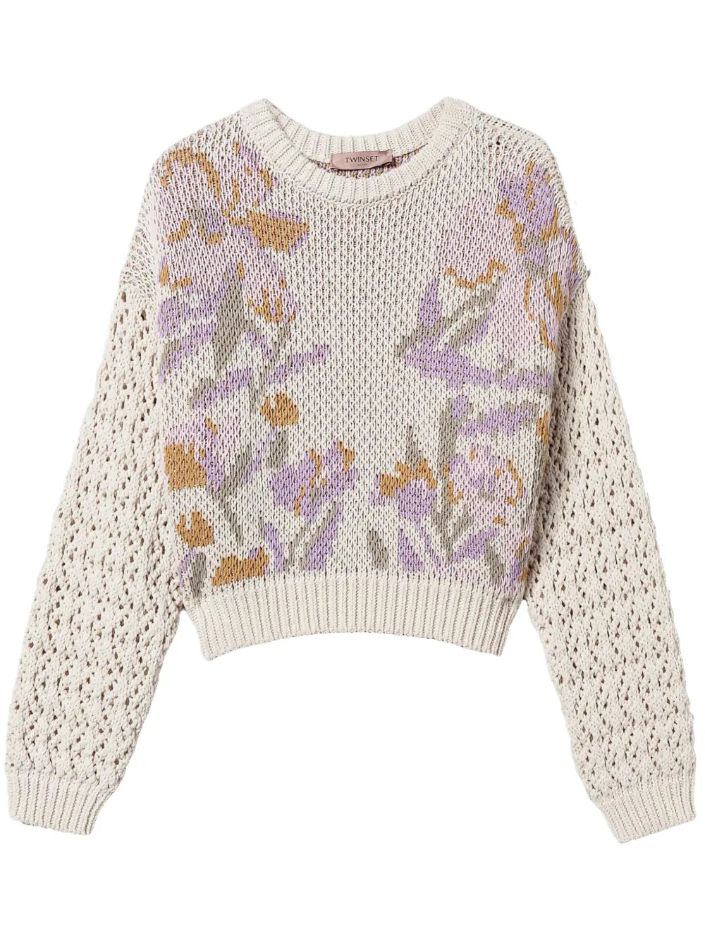 Floral-Jacquard Sweater