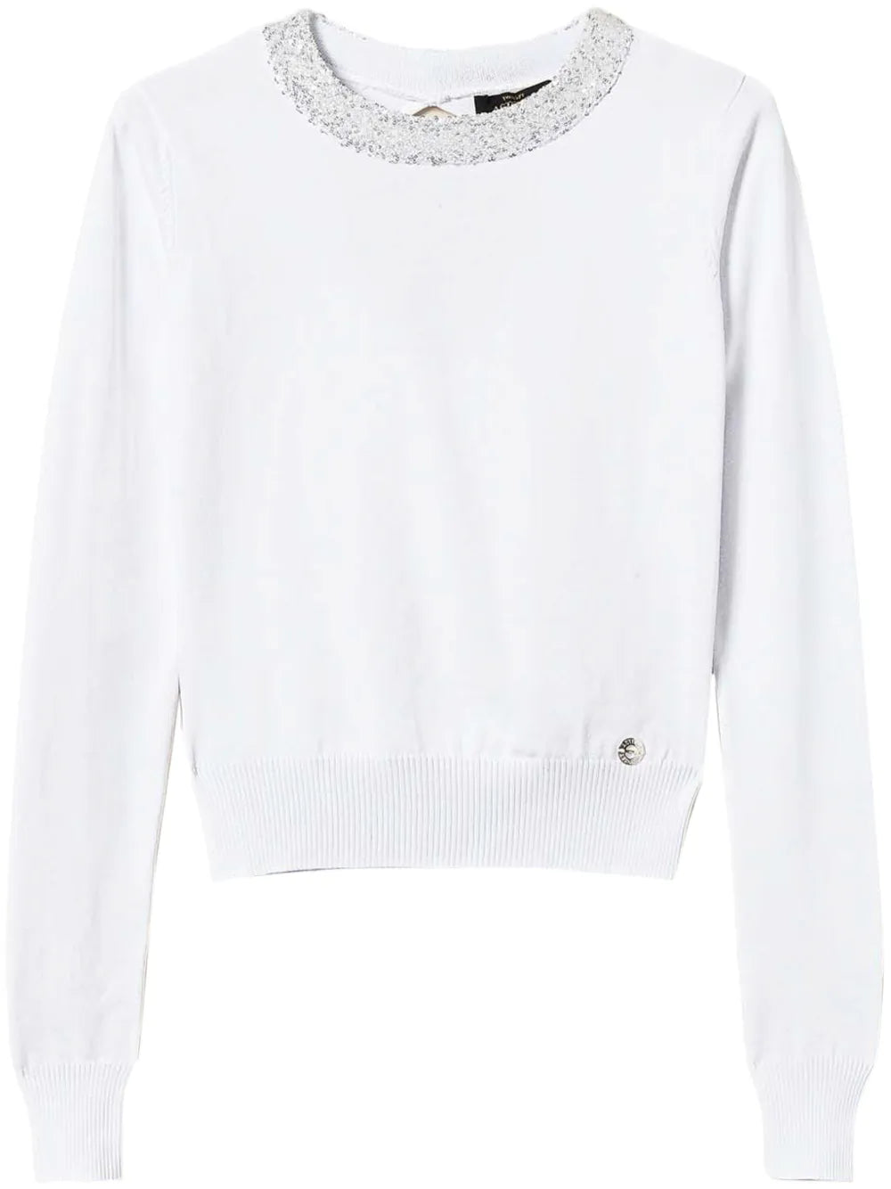 Sequin-Embellished Fitted Jumper