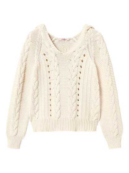 Cable-Knit Hoodie