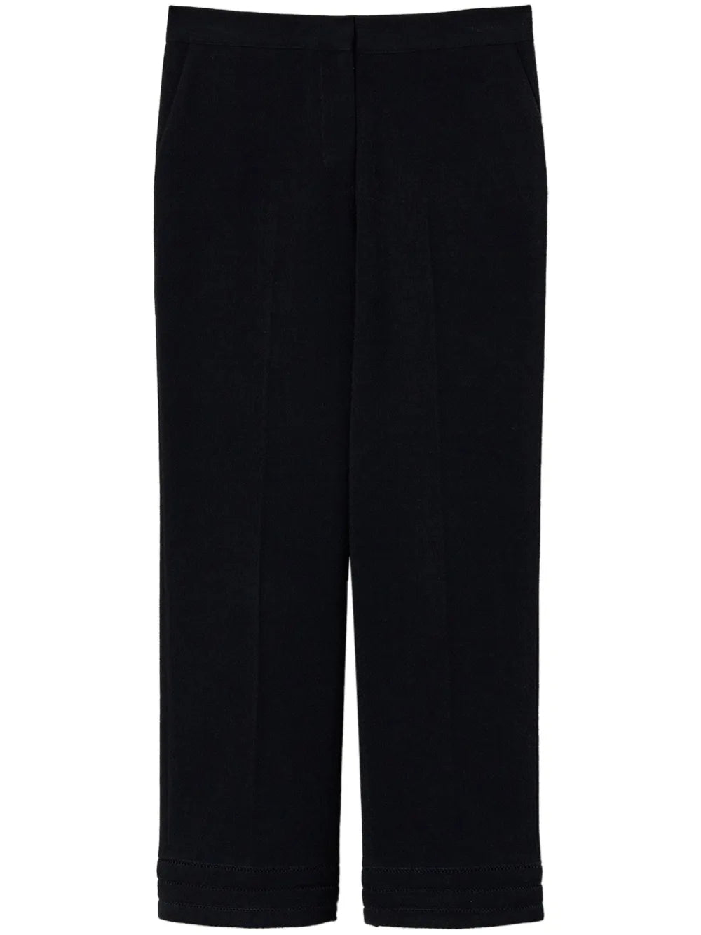 Embroidered Straight-Leg Trousers