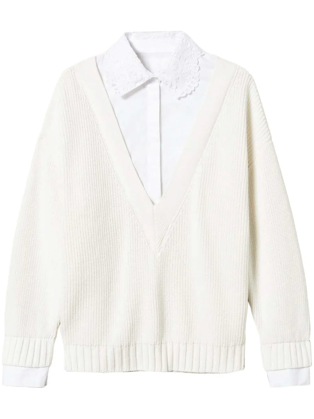 Shirt-Detail Sweater