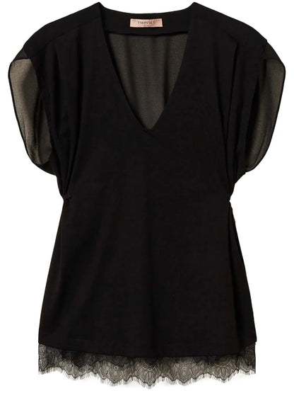 Pleated Lace Top