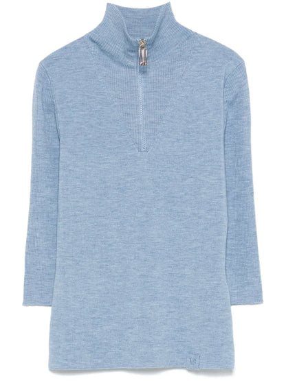 Half-Zip Knitted Top
