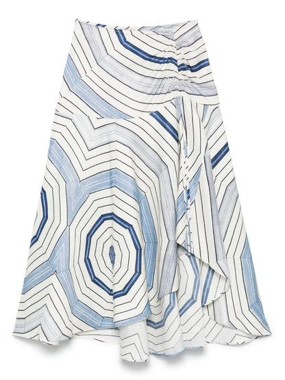 Spider-Web Print Midi Skirt