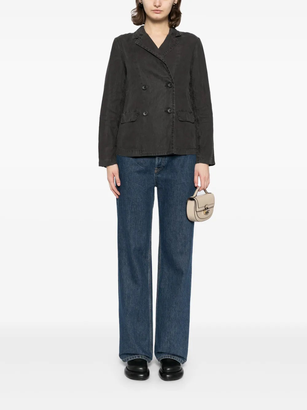Double-Brested Linen Blazer