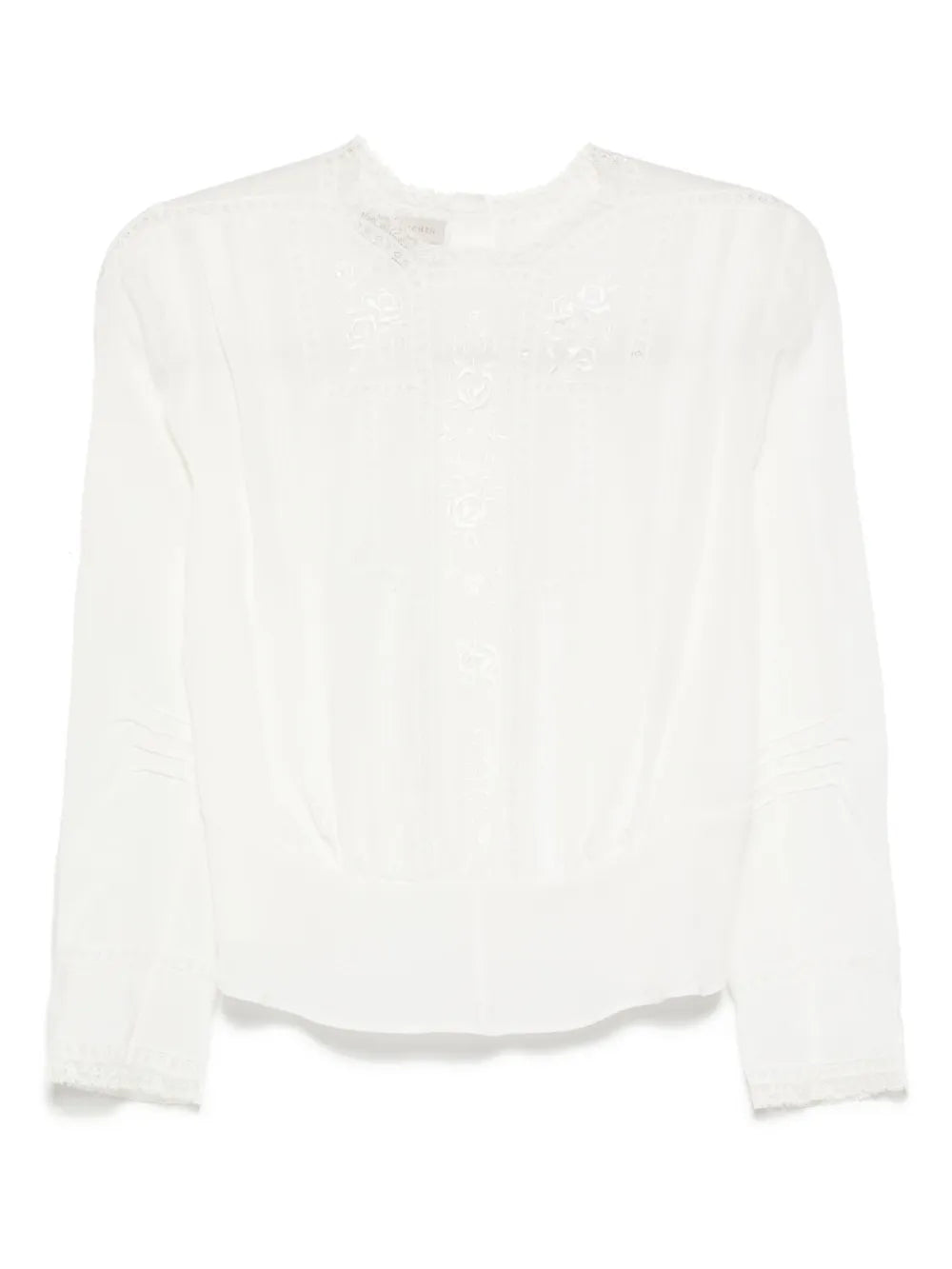 Chiffon-Embroidered Top