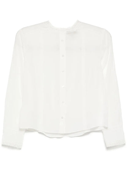 Chiffon-Embroidered Top