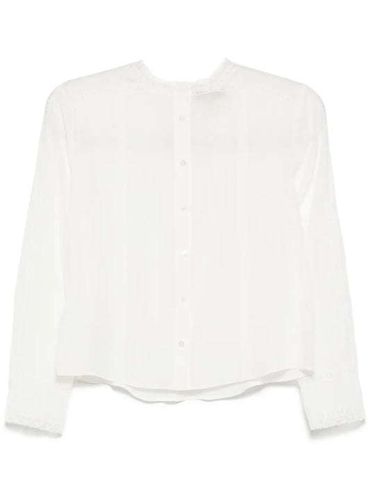 Chiffon-Embroidered Top