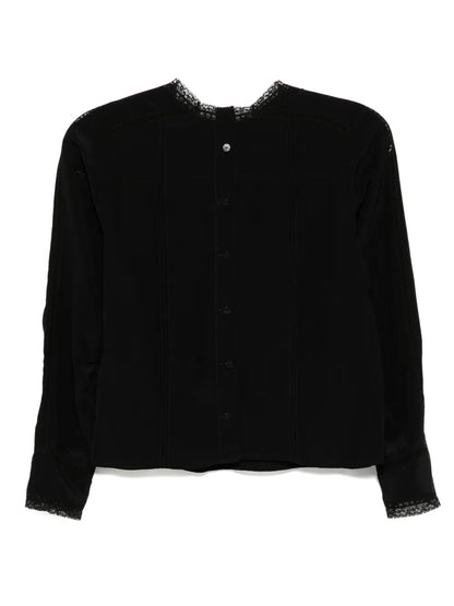 Chiffon-Embroidered Top