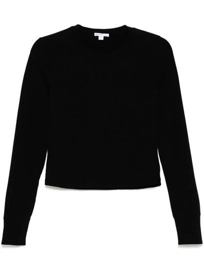 Cropped Long-Sleeved T-Shirt