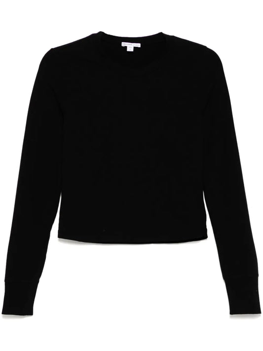 Cropped Long-Sleeved T-Shirt