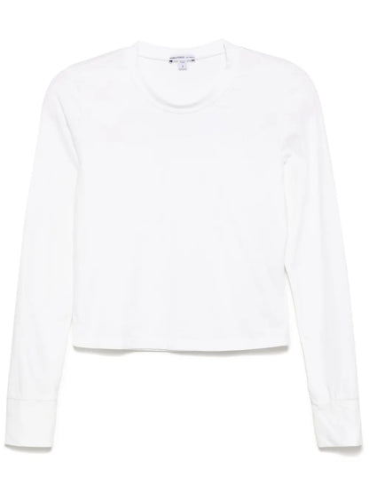 Cropped Long-Sleeved T-Shirt