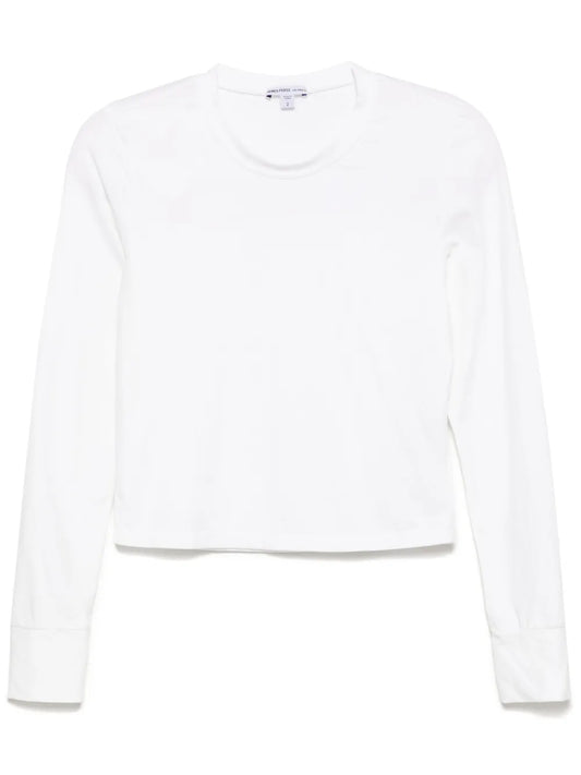 Cropped Long-Sleeved T-Shirt