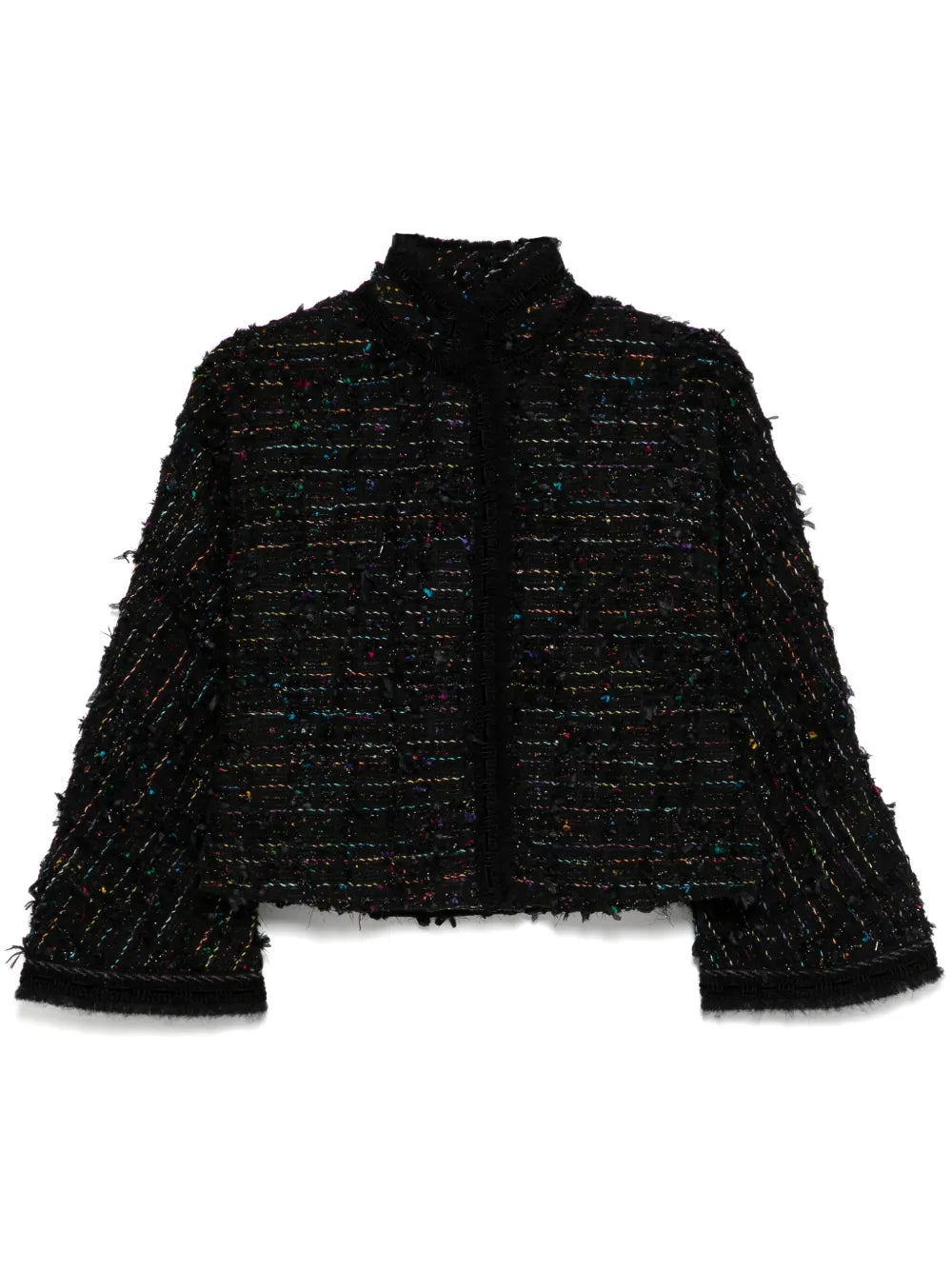 Sense Of Ink Collection Mandarin Collar Tweed Jacket