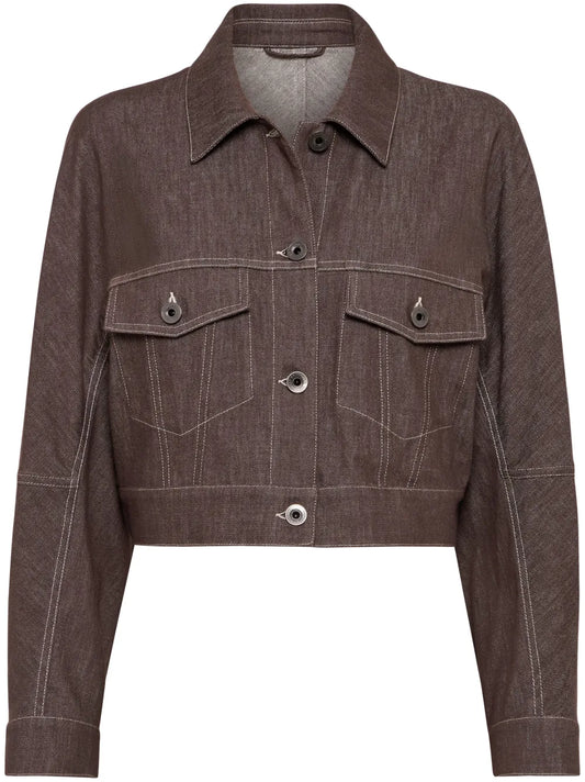 Monili Bead-Embellished Cropped Jacket