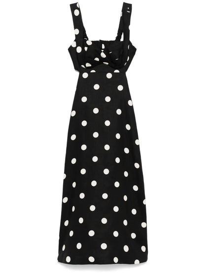 Polka-Dot Midi Dress