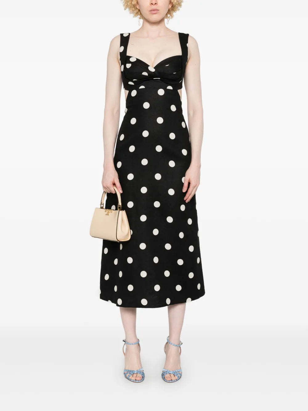 Polka-Dot Midi Dress