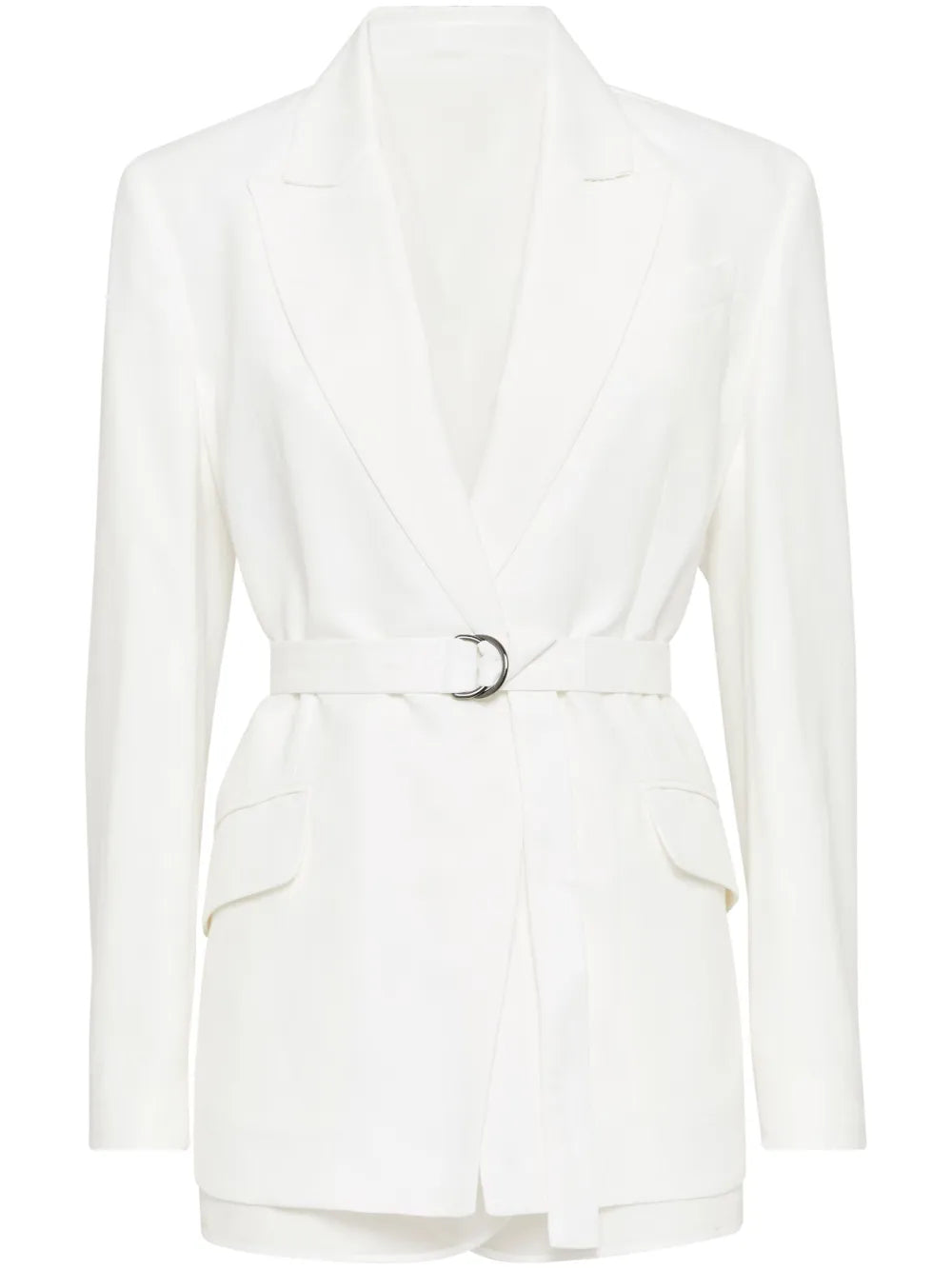 Monili-Detail Twill Blazer