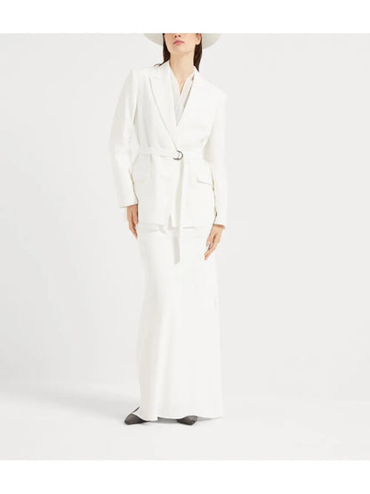 Monili-Detail Twill Blazer