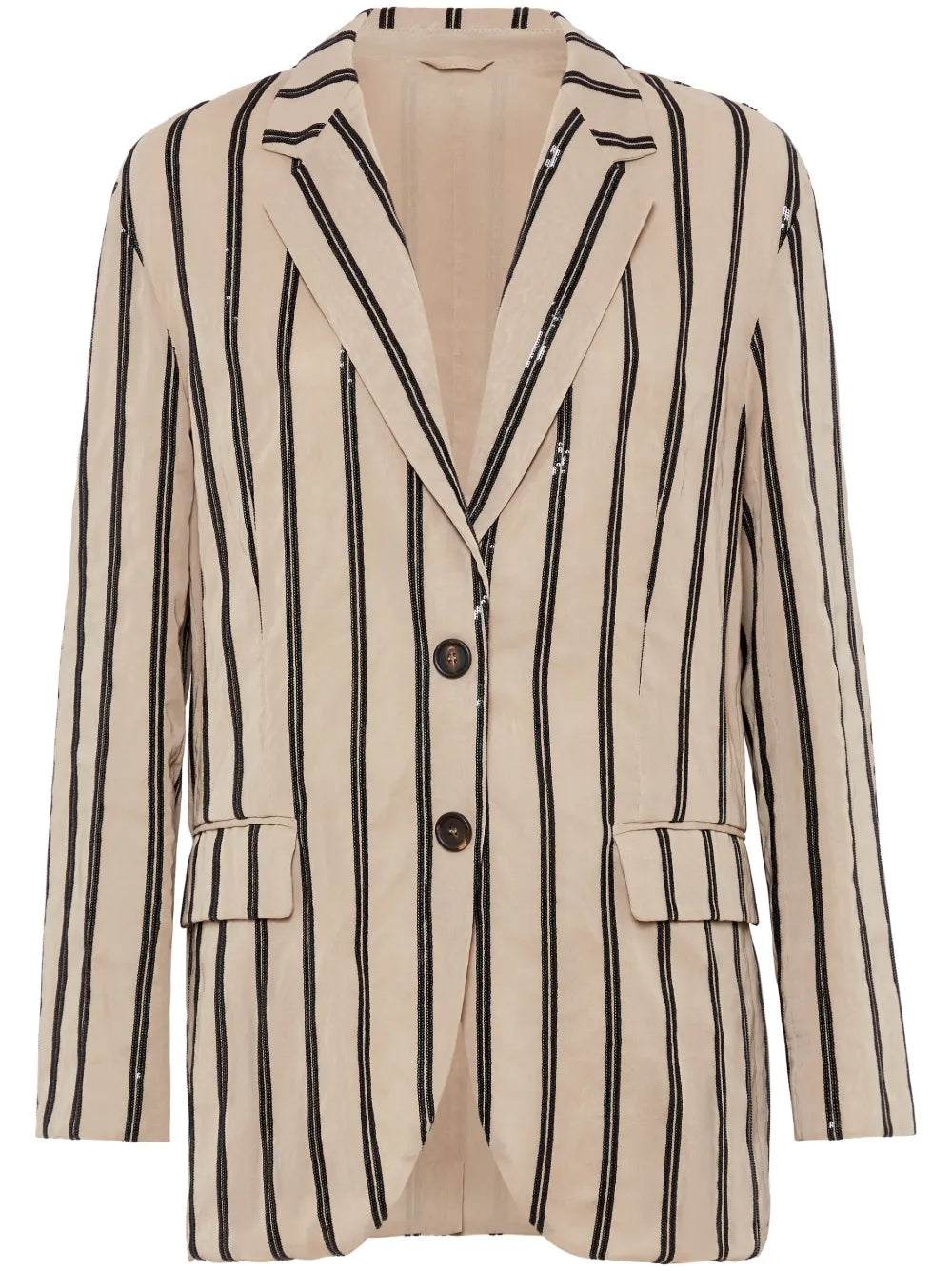 Sequinned Striped Blazer