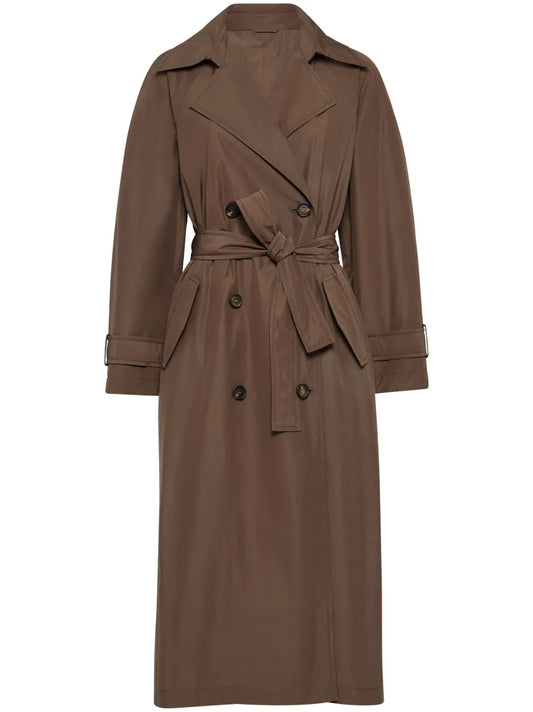 Monili Bead-Embellished Trench Coat